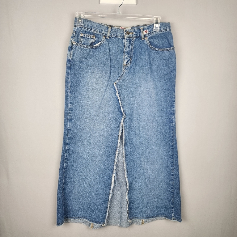 Fragile Jean Skirt - Vintage Split Front Junior Sz 11